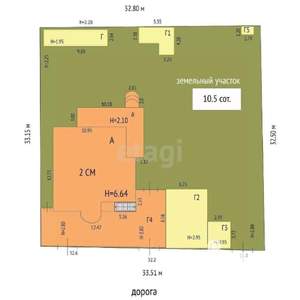 Дом 347м&sup2;, 2-этажный, участок 11 сот.  