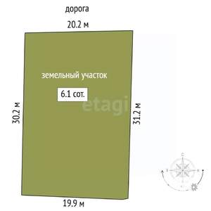 Дом 20м&sup2;, 1-этажный, участок 6 сот.  