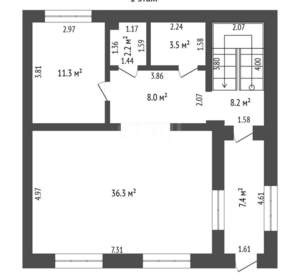 Дом 173м², 2-этажный, участок 6 сот.  