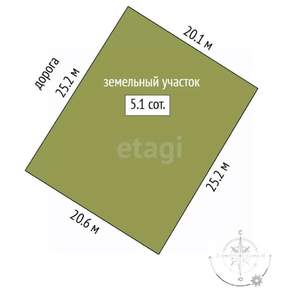 Дом 40м&sup2;, 2-этажный, участок 5 сот.  