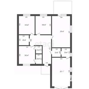 Дом 137м², 1-этажный, участок 12 сот.  