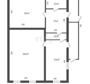 Дом 50м², 1-этажный, участок 3 сот.  