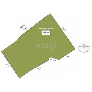 Дом 111м², 2-этажный, участок 4 сот.  