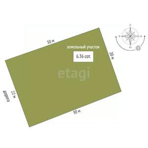 Дача 30м², 1-этажный, участок 6 сот.  