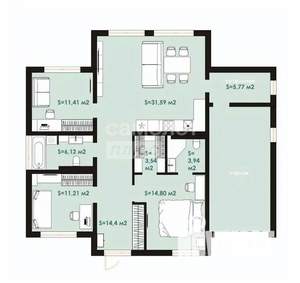 Дом 140м², 1-этажный, участок 12 сот.  