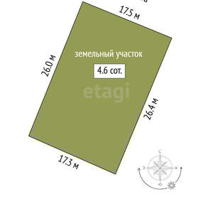 Дом 80м², 1-этажный, участок 5 сот.  