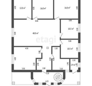 Дом 140м², 2-этажный, участок 6 сот.  