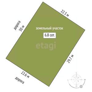 Дом 24м², 2-этажный, участок 7 сот.  