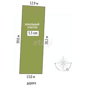 Дом 50м², 2-этажный, участок 5 сот.  