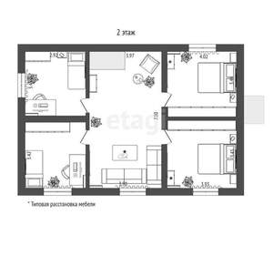 Дом 151м², 2-этажный, участок 5 сот.  