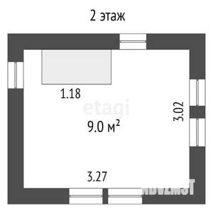 Дом 58м&sup2;, 1-этажный, участок 3 сот.  