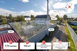 Дом 110м², 2-этажный, участок 8 сот.  
