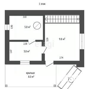 Дом 36м&sup2;, 2-этажный, участок 10 сот.  