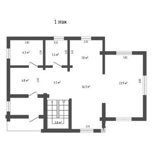 Коттедж 139м², 2-этажный, участок 8 сот.  