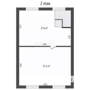 Дом 117м², 2-этажный, участок 5 сот.  