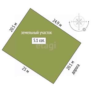 Дача 43м&sup2;, 2-этажный, участок 5 сот.  