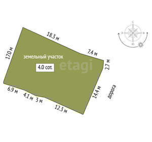 Дом 90м², 1-этажный, участок 4 сот.  