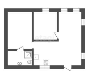 Дом 64м&sup2;, 1-этажный, участок 6 сот.  