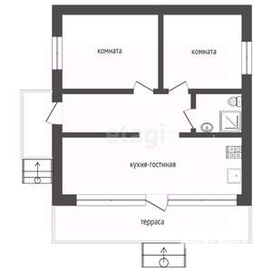 Дом 64м&sup2;, 1-этажный, участок 10 сот.  