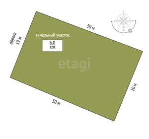 Дом 180м², 1-этажный, участок 6 сот.  