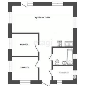 Дом 100м&sup2;, 1-этажный, участок 5 сот.  