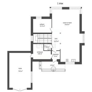 Дом 183м&sup2;, 2-этажный, участок 14 сот.  