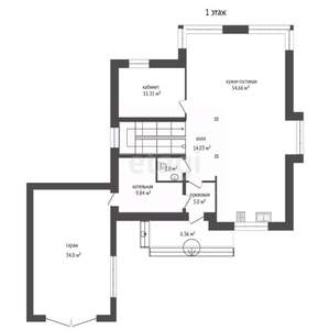 Дом 185м&sup2;, 2-этажный, участок 15 сот.  