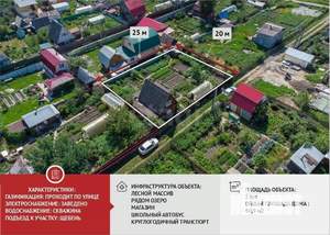 Дача 41м², 2-этажный, участок 5 сот.  