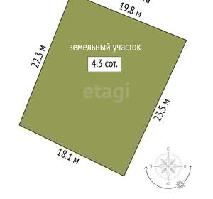Дом 100м², 1-этажный, участок 4 сот.  