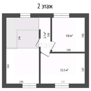 Дача 80м², 2-этажный, участок 6 сот.  