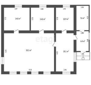 Дом 123м&sup2;, 1-этажный, участок 5 сот.  