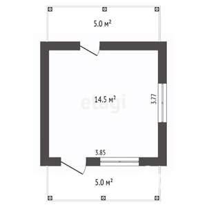 Дом 25м², 1-этажный, участок 10 сот.  