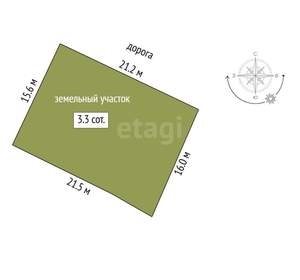 Дача 47м², 2-этажный, участок 3 сот.  