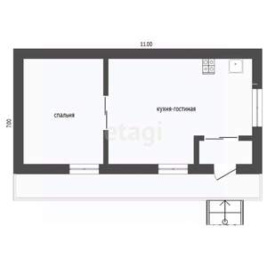 Дом 74м&sup2;, 1-этажный, участок 5 сот.  