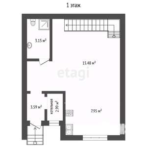 Таунхаус 122м&sup2;, 3-этажный, участок 1 сот.  