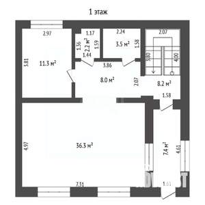 Дом 173м², 2-этажный, участок 6 сот.  
