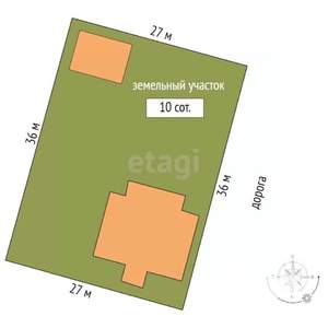 Дом 279м², 2-этажный, участок 10 сот.  