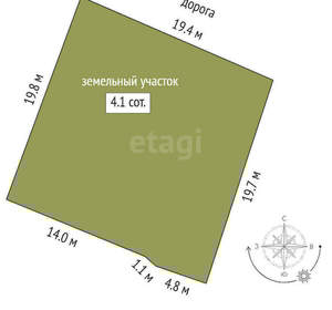 Дача 30м², 2-этажный, участок 4 сот.  