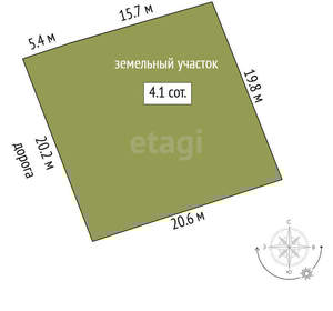 Дача 30м², 2-этажный, участок 411 сот.  