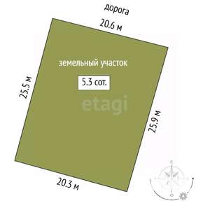 Дача 20м², 2-этажный, участок 6 сот.  