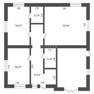 Дача 92м², 1-этажный, участок 8 сот.  