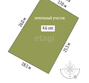 Дом 100м², 1-этажный, участок 4 сот.  