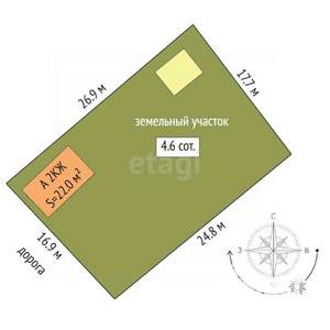 Дача 22м², 2-этажный, участок 5 сот.  