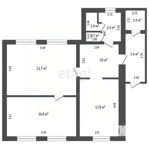Дом 71м&sup2;, 1-этажный, участок 5 сот.  