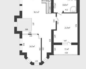 Дом 300м&sup2;, 3-этажный, участок 10 сот.  