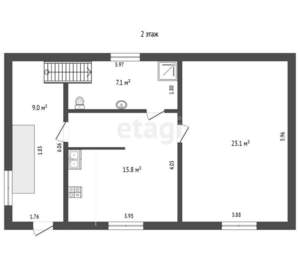 Дом 118м², 3-этажный, участок 6 сот.  