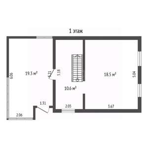 Дом 60м², 2-этажный, участок 5 сот.  