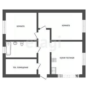 Дом 74м², 1-этажный, участок 4 сот.  