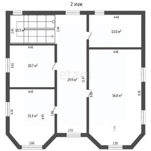 Дом 260м², 2-этажный, участок 7 сот.  