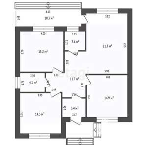 Дом 80м², 1-этажный, участок 5 сот.  